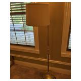 Brass Finish Floor Lamp with Shade