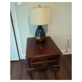 Accent Table with Drawers and Lamp