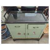 Enamel Top Kitchen Cabinet with Storage