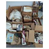 Miscellaneous lamp parts and stained glass lamp crafting supplies