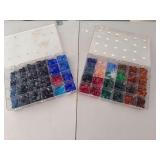 Two Cases of Assorted Colorful Jem Pieces