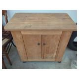 Wood Cabinet with Shelves and Doors
