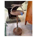 Metal Dog Figural Smoke Stand & Metal Chair