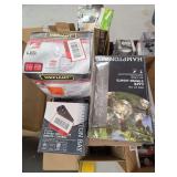 Home Improvement Items: Defiant Security Light, Hampton Bay Ceiling Fan Remote, Hampton Bay String Lights, Honeywell Thermostat, Heath Zenith Motion Light, Style Selections Toilet Paper Holder