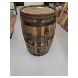 Wooden Barrel with Metal Bands