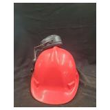 Red Hard Hat and NoCry Ear Muffs