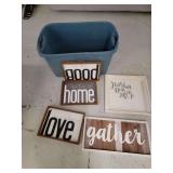 Framed Wall Decor Grouping: Good, Home, Gather, Love, Wise