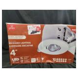 Globe 4" White Finish Recessed Lighting