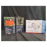 Lithonia Lighting 120V LED Floodlight and Two Hampton Bay LED Color Changing Flood Lights