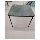 Green Folding Card Table
