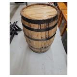 Wooden Barrel with Metal Bands