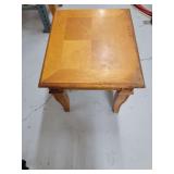 Wooden Square Table with Cabriole Legs