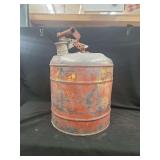 Red Painted Metal Gas Can