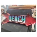 Metal Beach Arrow Sign