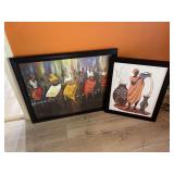 Two Framed Art Pieces by Various Artists