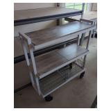Two Tier Rolling Cart with Baskets