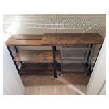 Rolling Computer Desk with Shelving and Storage Cart