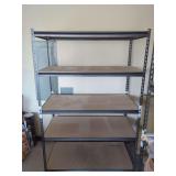 Four-Tier Metal Storage Rack with Shelves