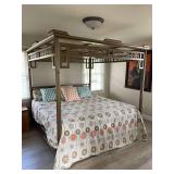 Decorative Canopy Bed with Bedding
