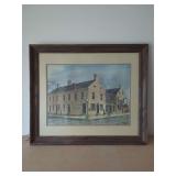 C.R. Morehead Framed Art Print Depicting The Old Stone Inn and The Old Talbott Tavern