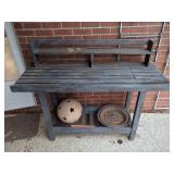 Wooden Potting Bench with Accessories