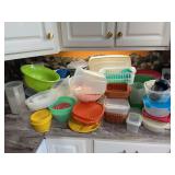 Assorted Food Storage Containers and Kitchenware