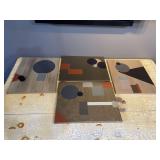 Set of 4 Modern Abstract Paintings on Canvas