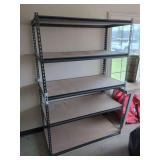Four-Tier Metal and Wood Shelving Unit