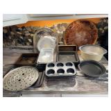 Assorted Kitchen Baking Pans and Cookware