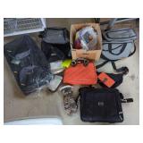 Assorted Bags, Purses, and Household Items Lot