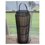 Wicker Style Table Lamp with Handle