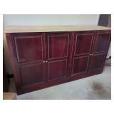 Maroon Cabinet with Doors