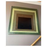Pair of Large Green Square Artworks
