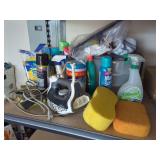 Household Cleaning Supplies and Rowenta Iron