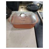COPPER CHEF DUTCH OVEN ROASTING PAN 16X11X6