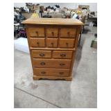OAK 5 DRAWER CHEST - 34X18X46