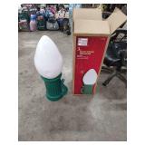 HOME ACCENTS 3 FT WHITE BATTERY OPERATED LED JUMBO BULB - IS BENT