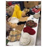CAPS -TOBOGGANS- BEACH HATS- SCARVES-ETC.-