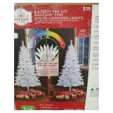 HOLIDAY TIME 6.5 FT PRE LIT MADISON PINE CHRISTMAS TREE WITH COLOR CHANGING LIGHTS