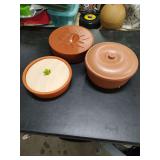 FOOD SERVING BOWLS WITH LIDS - NORDIC WARE - HELMAN - AND ETC
