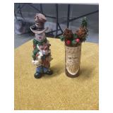 SNOWMAN AND CANDLE HOLDER
