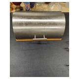 STAINLESS STEEL AND WOOD BREAD BOX