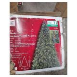 HOME ACCENTS 7.5 FT WESLEY LONG NEEDLE PINE LED CHRISTMAS TREE WITH COLOR CHANGING LIGHTS NO LIGHT TEST HAS BEEN PERFORMED