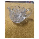 ANTIQUE CUT GLASS CREAM PITCHER