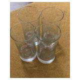 FOUR CHRISTMAS GLASSES.  ARBY