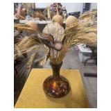 BROWN CRACKLE VASE