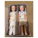 TWO VINTAGE INDIAN DOLLS
