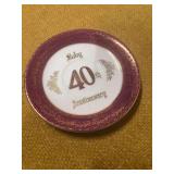 40TH ANNIVERSARY PLATE