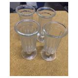 8 VINTAGE GLASS SUNDAY CUPS