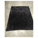 BLACK THROW BLANKET